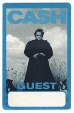Johnny Cash The American Recordings Tour 1994. Guest Cloth Backstage Pass. OTTO