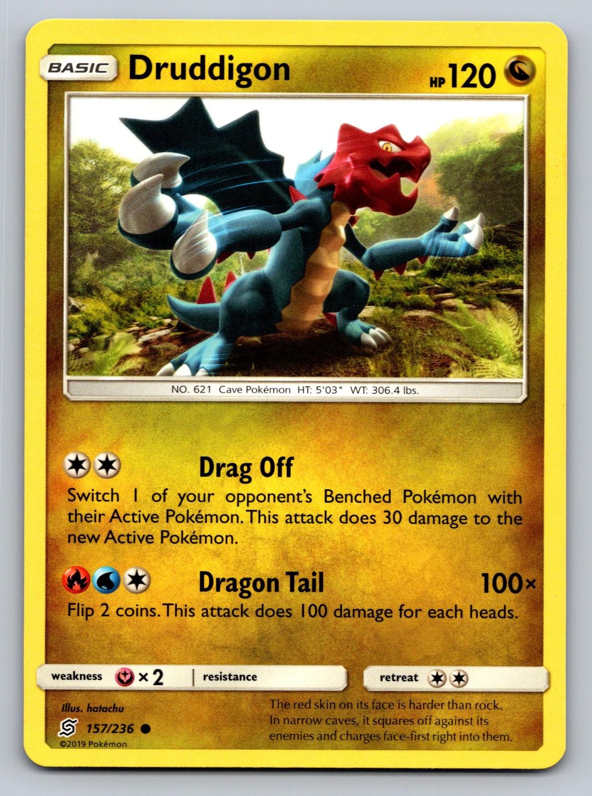 Druddigon 157/236 Common Unified Minds Pokemon Lightly Played