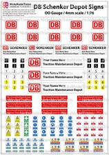 OO Gauge (1:76) DB Schenker Depot & Hazard Signs - Custom Name