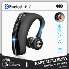Bluetooth Earpiece Wireless Headset Noise Cancelling Driving Trucker Earbuds -US
