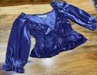 Tree Of Life Purple Velvet Top Size S Rayon Made In India Boho Hippie