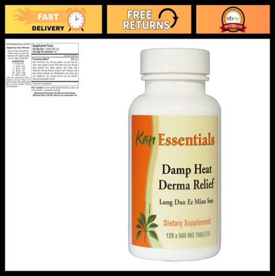 Damp Heat Derma Relief - 120 Tablets for Skin Health & Comfort, Natural Formula