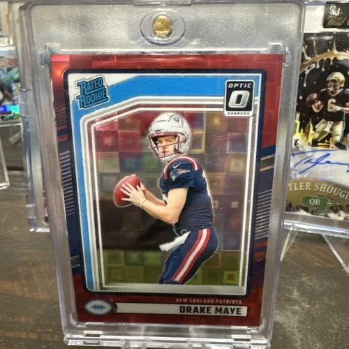 2024 Panini Donruss - Rated Rookie Drake Maye #379 Optic Pre Red Pandora Prizm