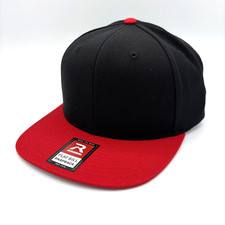 Richardson 510 SnapBack Hat Black/Red Wool Cap
