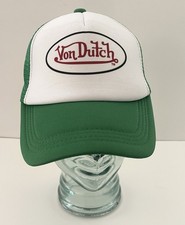 Trucker Hat VON DUTCH Green Unisex SKATER Mesh SnapBack Hat Cap Adjustable