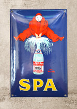 Plaque émaillée SPA boissons eau Belgique enamel sign emailschild