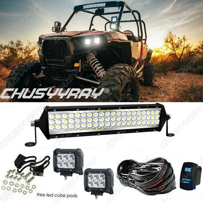 Barra de luz + cubos pods luzes ajuste Deere Buck Gator RSX XUV 550-865 - Imagem 2 de 4