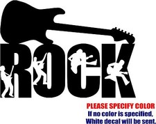 Vinyl Decal Sticker - Rock Guitar Silhouette 03 Car Truck Bumper Window Fun 7"