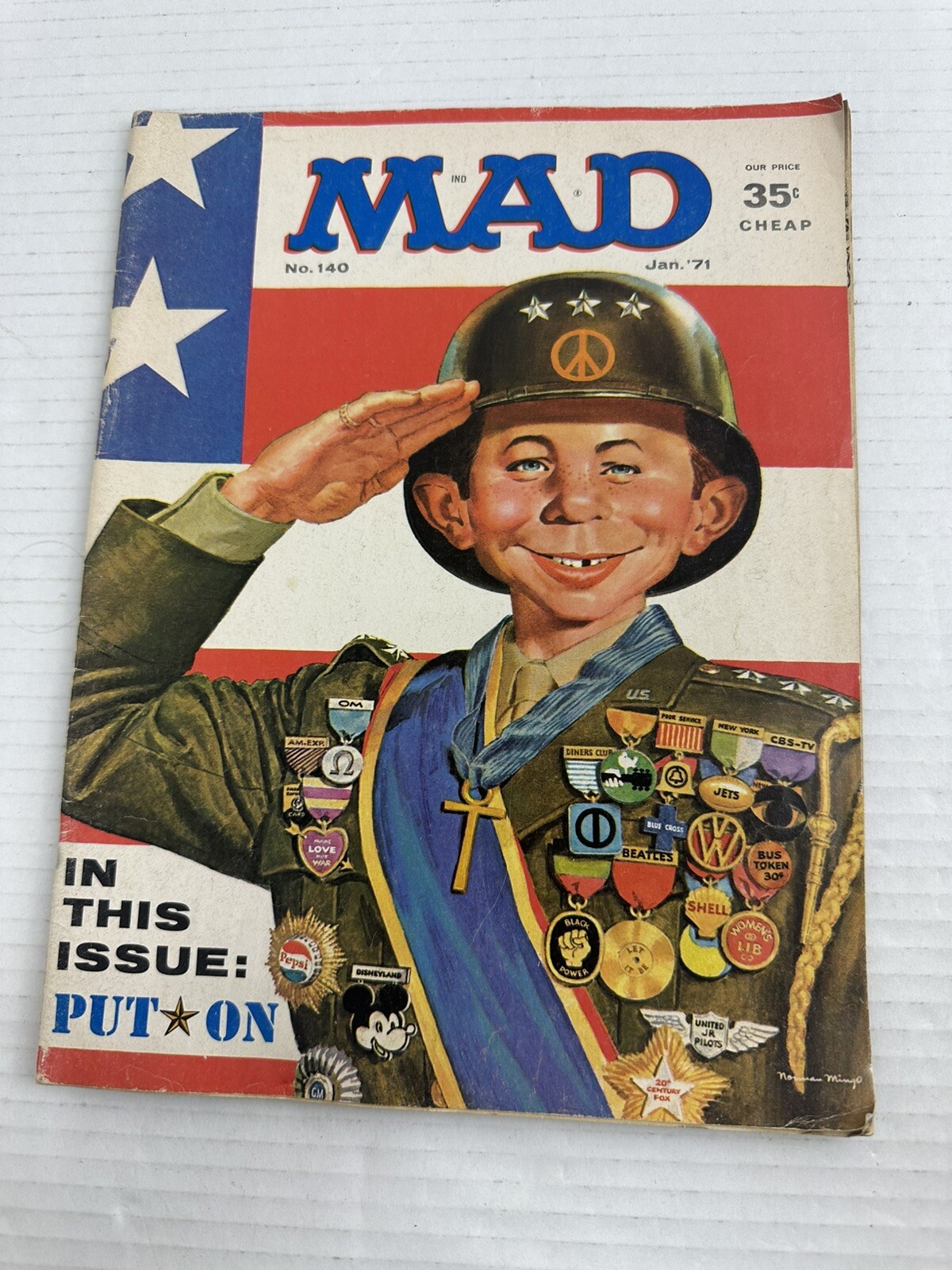 Mad Magazine #140. Jan 1971. Patton. Corners Have Wear Due To Age