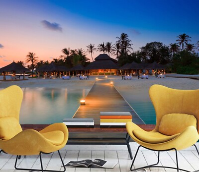 3D Beach View O2508 Wallpaper Wall Murals Removable Wallpaper Sticker Eve