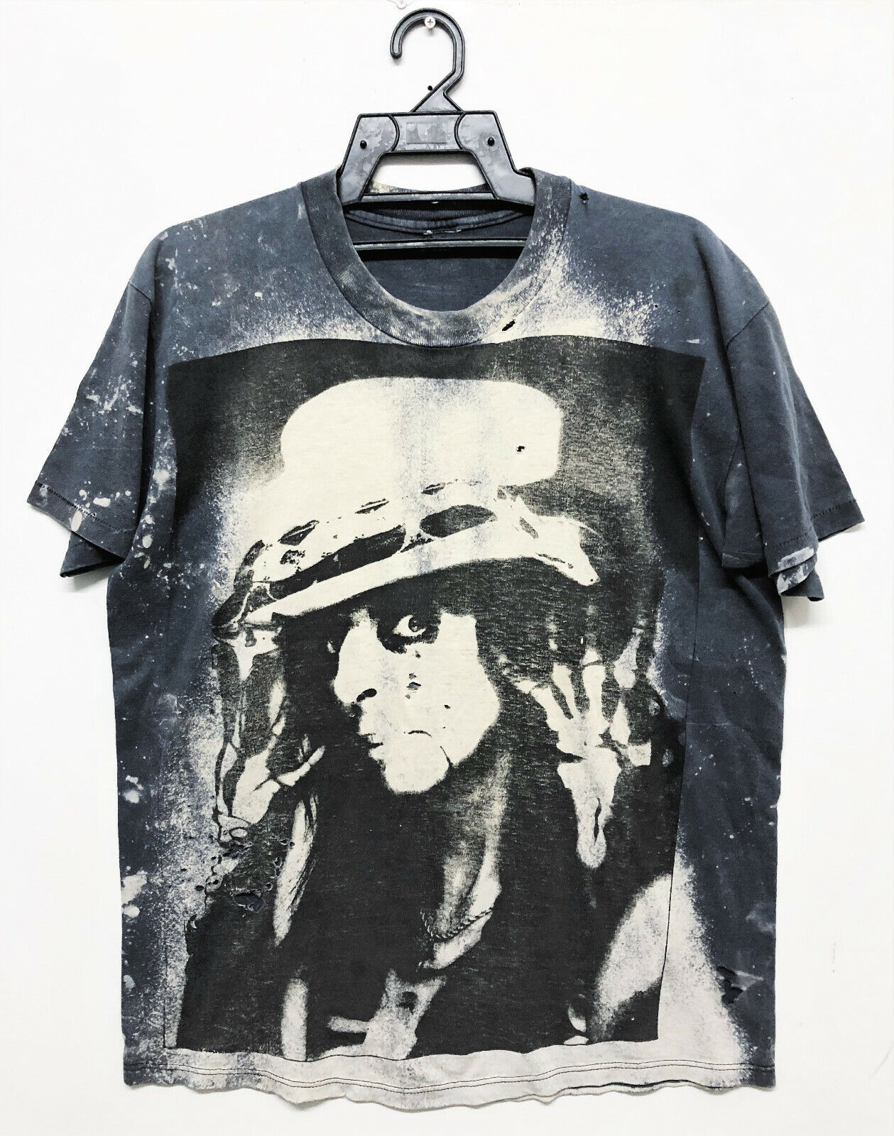 VINTAGE 80s ALICE COOPER ROCK METAL TOUR CONCERT T-SHIRT ACID WASH  MOSQUITOHEAD