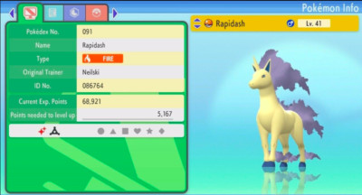 Pokemon Strahlender Diamant & Leuchtende Perle 6IV Shiny Rapidash Max EVs