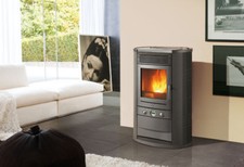EDILKAMIN STUFA PELLET IRIS UP GRIGIA NUOVA 8kw