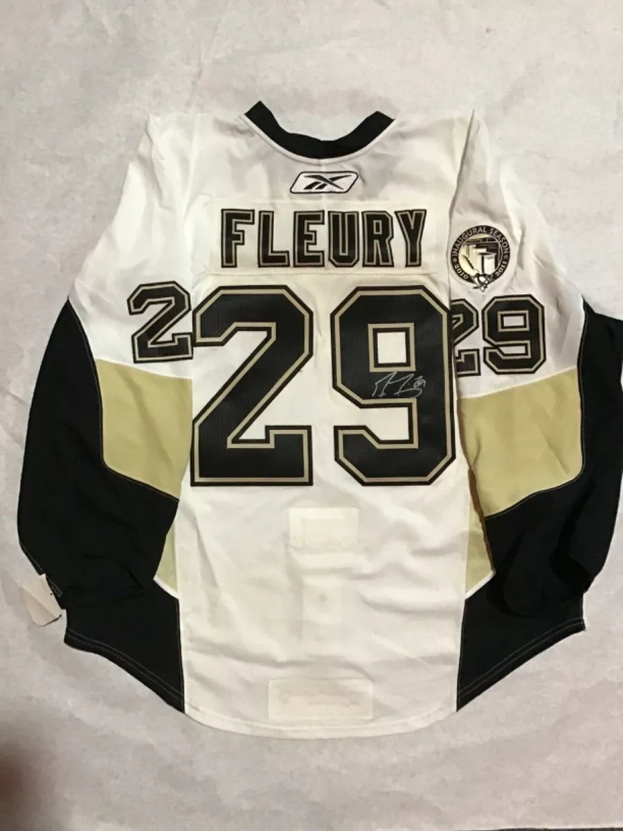 Marc-Andre Fleury Pittsburgh Penguins Reebok NHL Away White