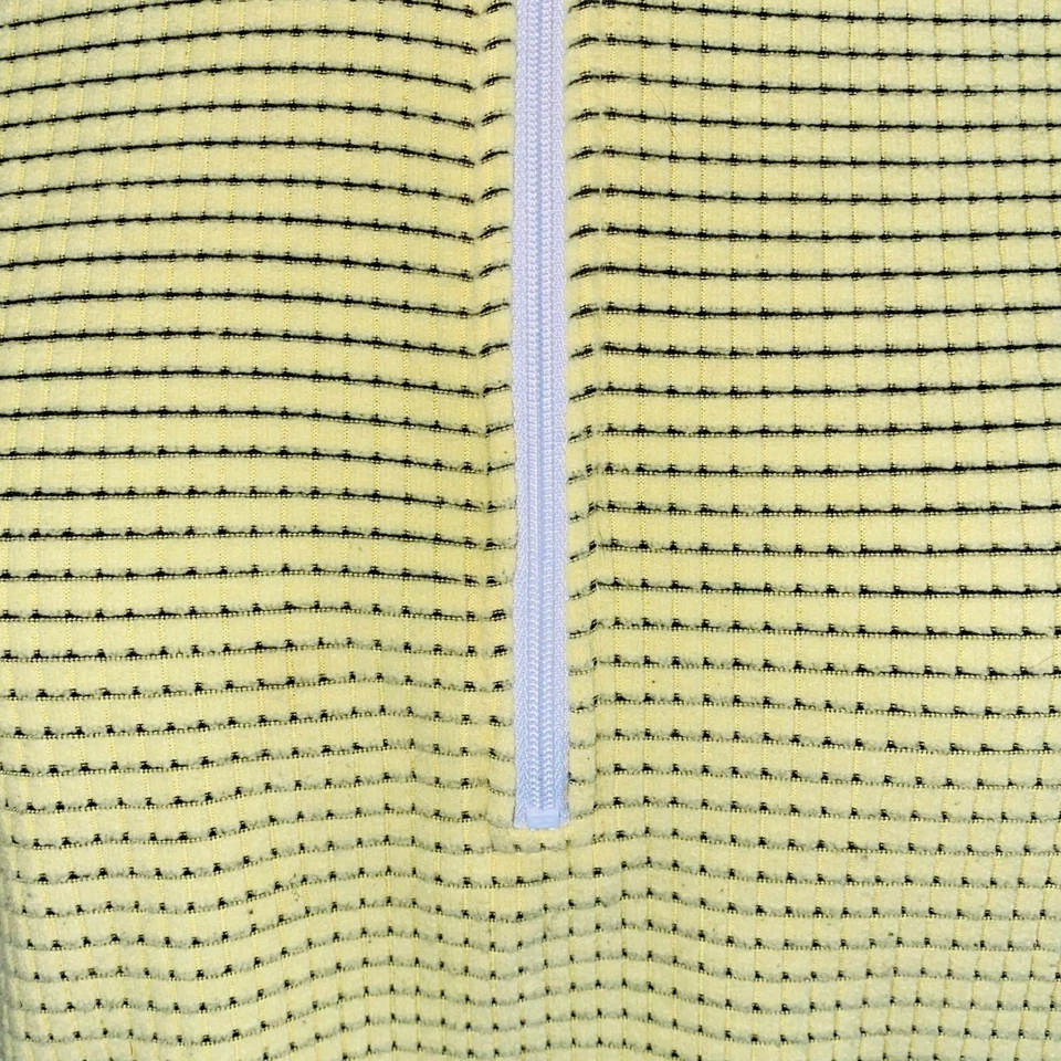 Top Tek Gear Atlético Amarillo Negro Ligeramente Elevado Patrón 1/4 Cremallera Popover XS Foto 3 de 4
