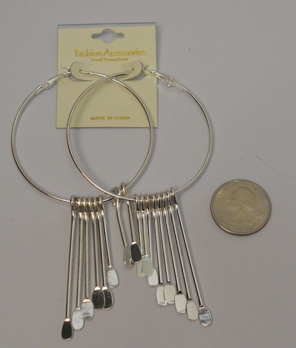 MODEACCESSOIRES Damen Creolen Stachel Ohrringe Mode SILBER Töne Leverback