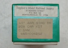 English's Model Railroad Supply CNW 40' round roof box car without trucks in HO 