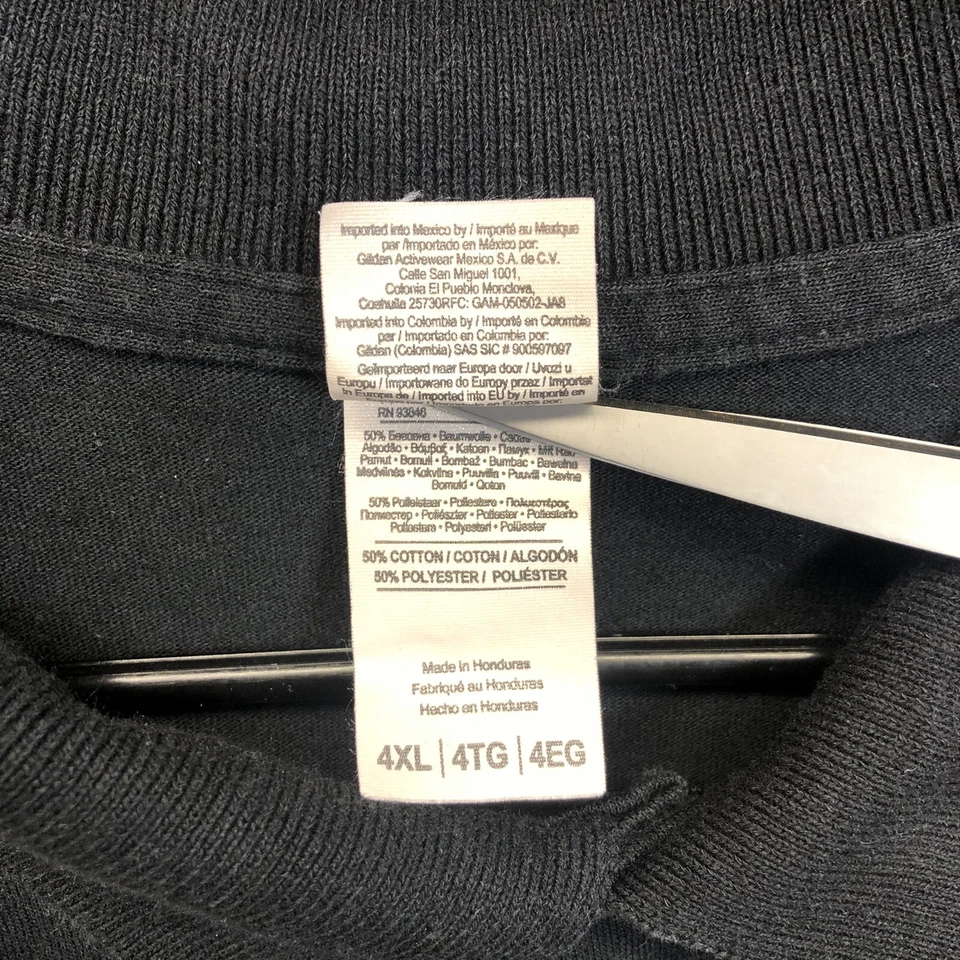 Camisa polo vintage con logotipo Dodge Ram para hombre 4XL negra Gilden mezcla seca Foto 4 de 4