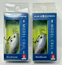 2pc H2O Xpress MODEL CRULL Shadtreuse Fishing Lures Crankbait