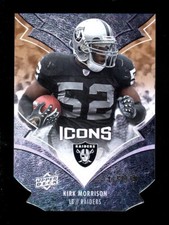 2008 UPPER DECK ICONS SILVER DIE CUT #71 KIRK MORRISON 116/150 RAIDERS