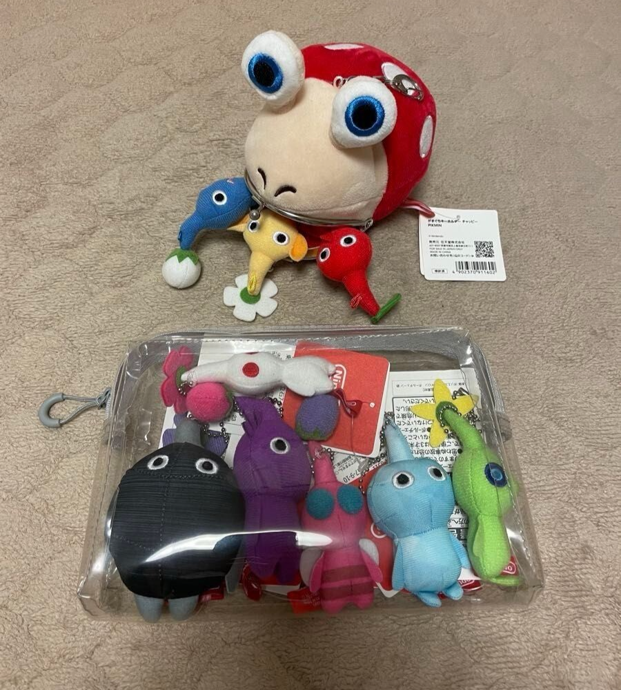 PIKMIN Red Bulborb Plush Purse Keychain & Cpl. Mascot Set of 9