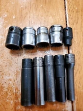 Snap On 1/4 3/8 Drive Mixed Sockets Lot Of 10