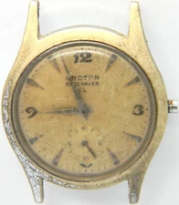 CJ392 men Vintage Croton Buccaneer EL Military Clamshell Manual Watch Parts lot