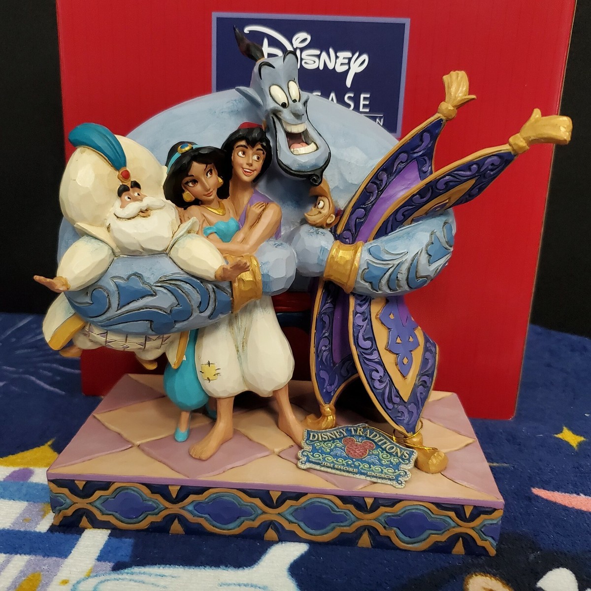 Disney Parks Enesco Jim Shore Traditions Aladdin Group Hug NIB