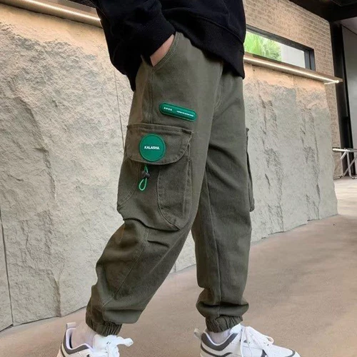US Kids Boys Trousers Jogging Cargo Pants With Pockets Sweatpants Dance Bottoms - Picture 24 of 44