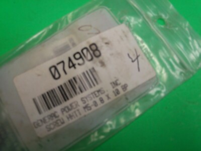 GENERAC POWER SYSTEMS G074908 SCREW HHTT M5-0.8 X 10 BP 4 PK MD39