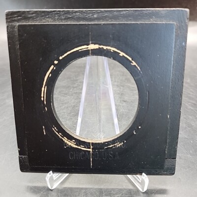 Orig BURKE & JAMES 4X4'' BLACK LENS BOARD 50.62mm / 2'' Opening with 3-3/8'' Recess