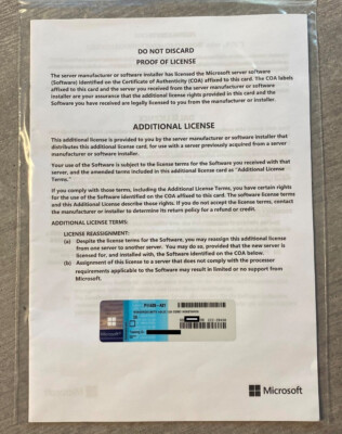 MS Windows Server 2019 Standard 16 Core OEM Adlic Lizenz