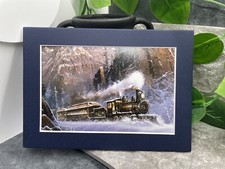 New Handmade 5x7 Matted 4x6 Train Country Nature Mountains Free Ship