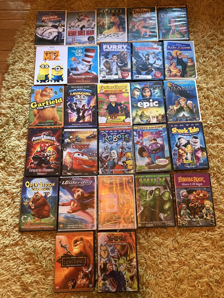 Lot of 27 Dvd's Disney Pixar Cars Lion King Tarzan Yu Gi Oh. | eBay