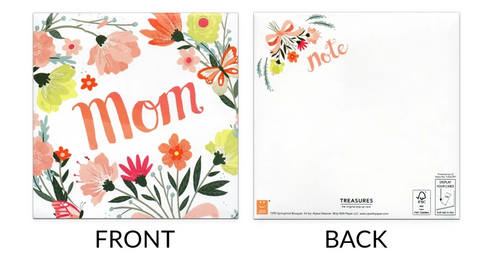 MOTHER'S DAY Pop-Up Card, "Springtime Bouquet" by Alyssa Nassner — Up With Paper - Image 2 of 4