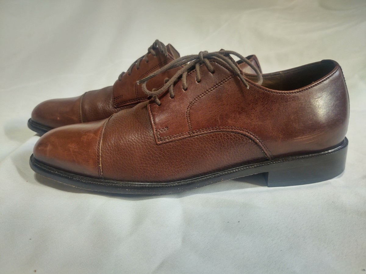 Bostonian Brown Leather Cap Toe Derby Dress Shoes Mens 12M 22462 First Flex BOSTONIAN MEN main image 2