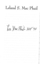 Lee MacPhail autograph 3x5 index card baseball AL President  HOF RARE COA LOOK!