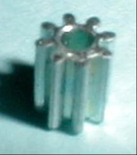 9 Tooth Metal Pinion Gear Weldun 64 Pitch .078" Shaft Vintage Slot Car NOS 