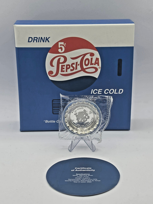2022 チャド ペプシコーラ ボトルキャップ型 銀貨 500フラン Pepsi-Cola 2022 Commemorative Bottle Cap 6g Silver Coin 500 Francs