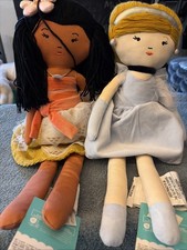 Disney Pillow Fort Moana and cinderella Throw Pillow Stuffed Plush Doll -New set