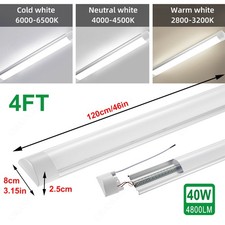 4FT LED Strip Lights Batten Tube Light Office Shop Garage Ceiling Lamp Daylights