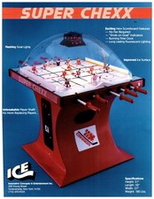 Super Chexx Ice Bubble Hockey Arcade Game FLYER Original Paper Artwork Promo 