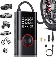 Tire Inflator Portable Air Compressor - Portable Cordless Mini Air Pump with Dig