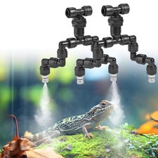2PACK Reptile Mister Nozzles, 360  Cooling Mist Nozzles, 1/4'' Reptile Mistin...