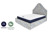 DFS Thornton Festival Floral Blue Ottoman Storage Double Bedframe RRP £1399