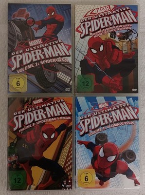 4x DVD Marvel Der ultimative Spider-Man Volume 1-4 1 2 3 4 Comic Serie Deutsch