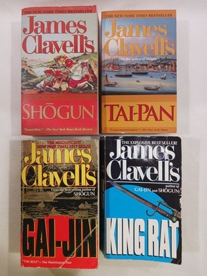 Shogun PB Book Lot James Clavell King Rat Gai-Jin Tai-Pan Dell Paperback Series 