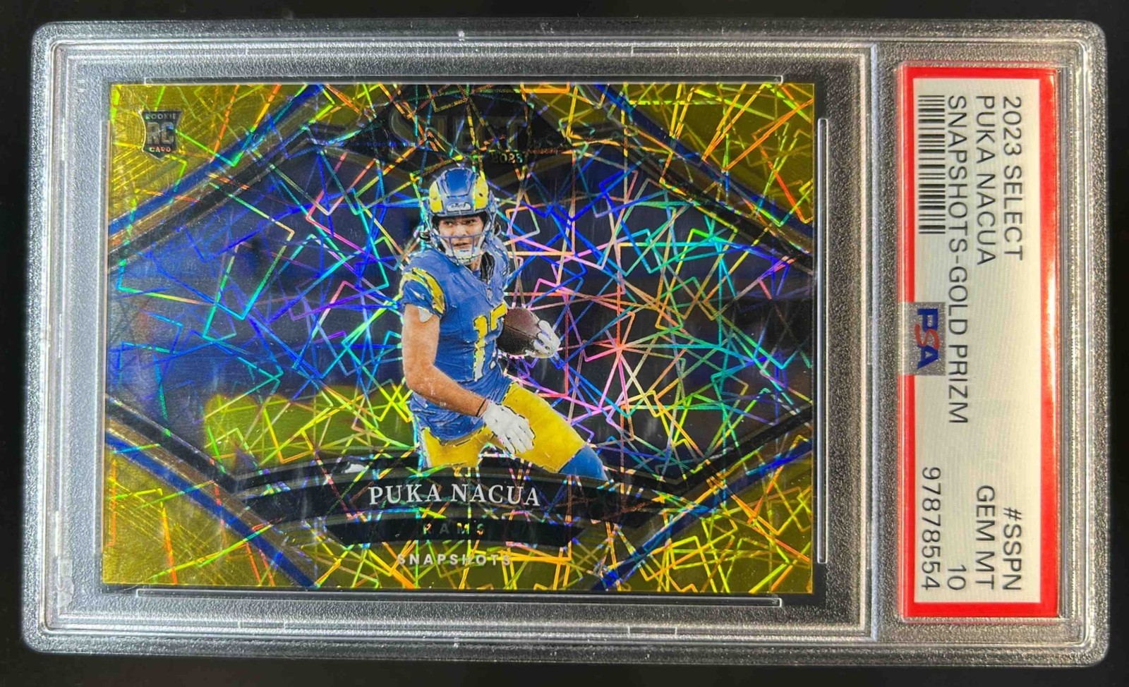 Puka Nacua Panini Select Snapshots #SSPN Gold Prizm