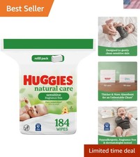 Huggies Natural Care Sensitive Baby Wipes - 184 Count Unscented Hypoallergenic