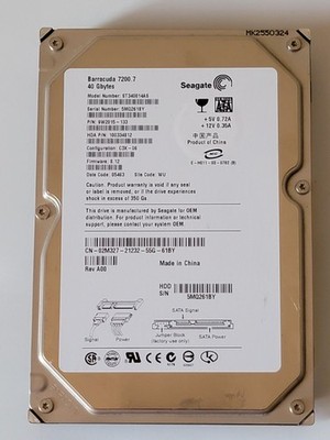 Seagate IDE Desktop 3.5''Hard drive 80GB 7200.7RPM ST380011A / 9W2003-633 tested